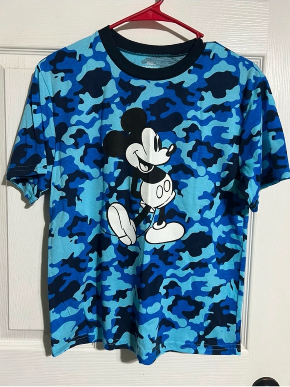 Disney Blue Camo Mickey Mouse Short Sleeve Tee